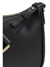 Emporio Armani Pebbled Faux Leather Baguette Shoulder Bag Black