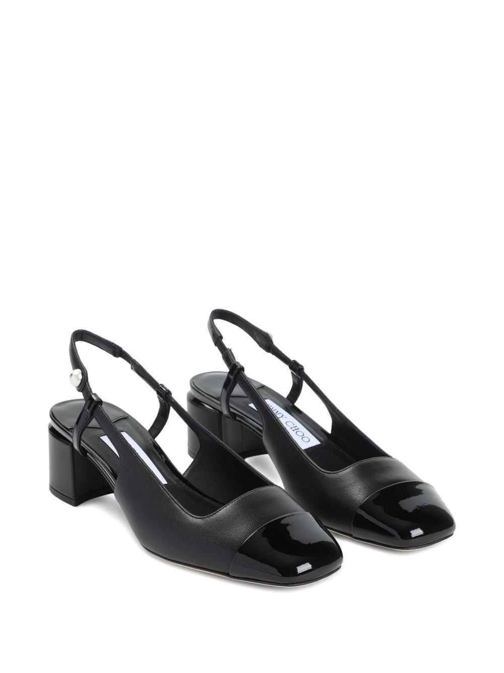 Jimmy Choo Patent Leather Elisa 45 Slingback Pumps Black