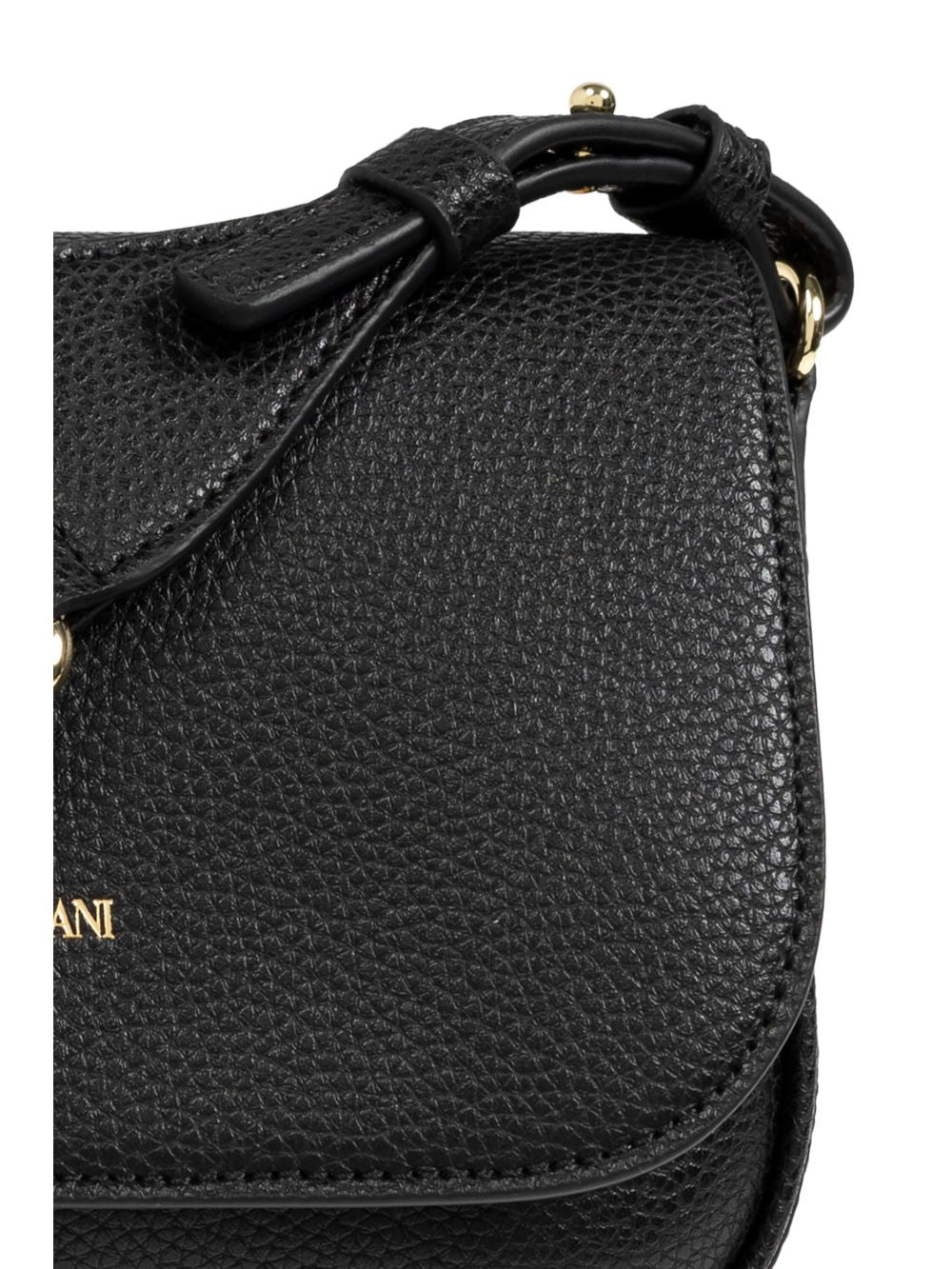 Emporio Armani Crossbody Mini Bag with Gold-Tone Logo Black