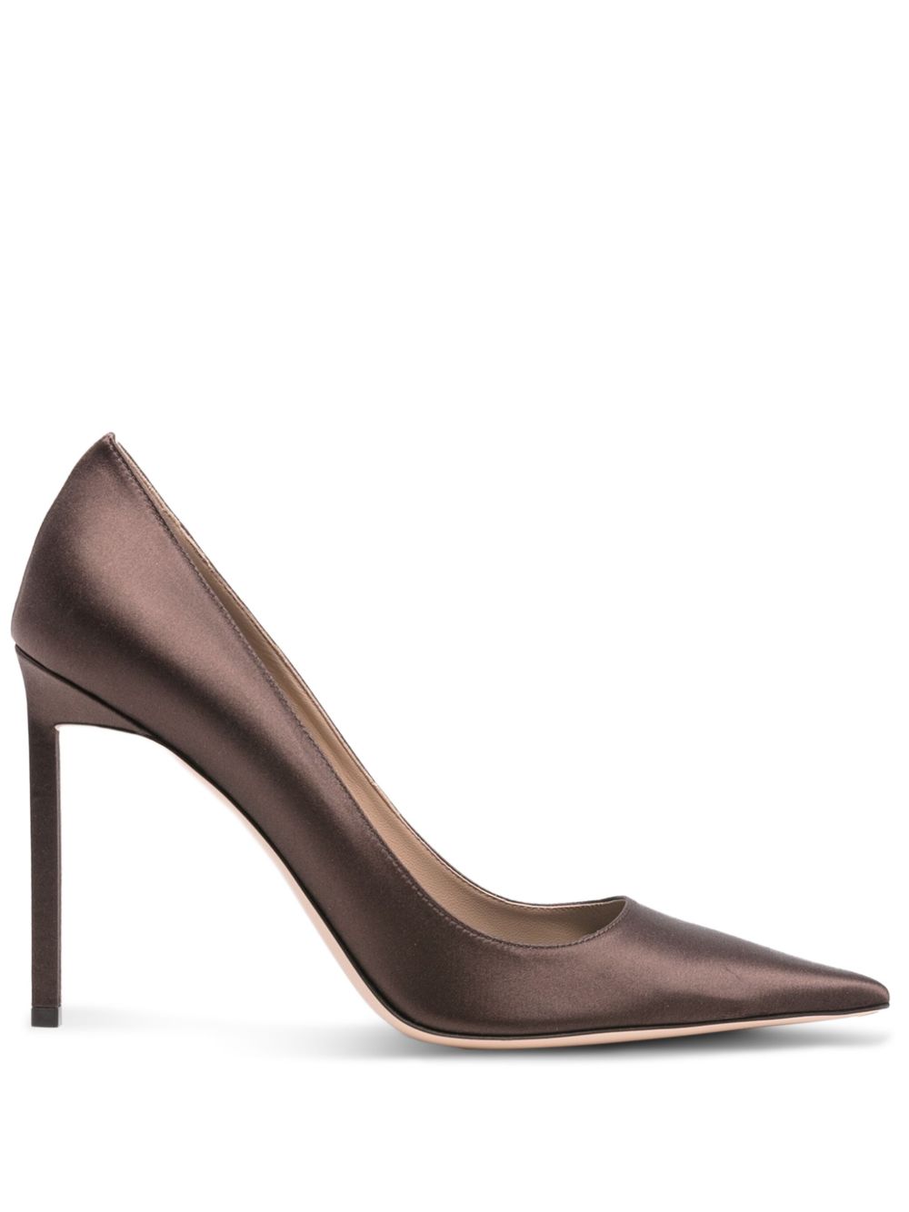Tom Ford With Heel Pointed Toe Satin Pumps Brown
