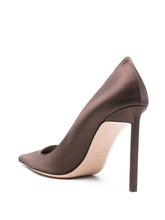 Tom Ford With Heel Pointed Toe Satin Pumps Brown