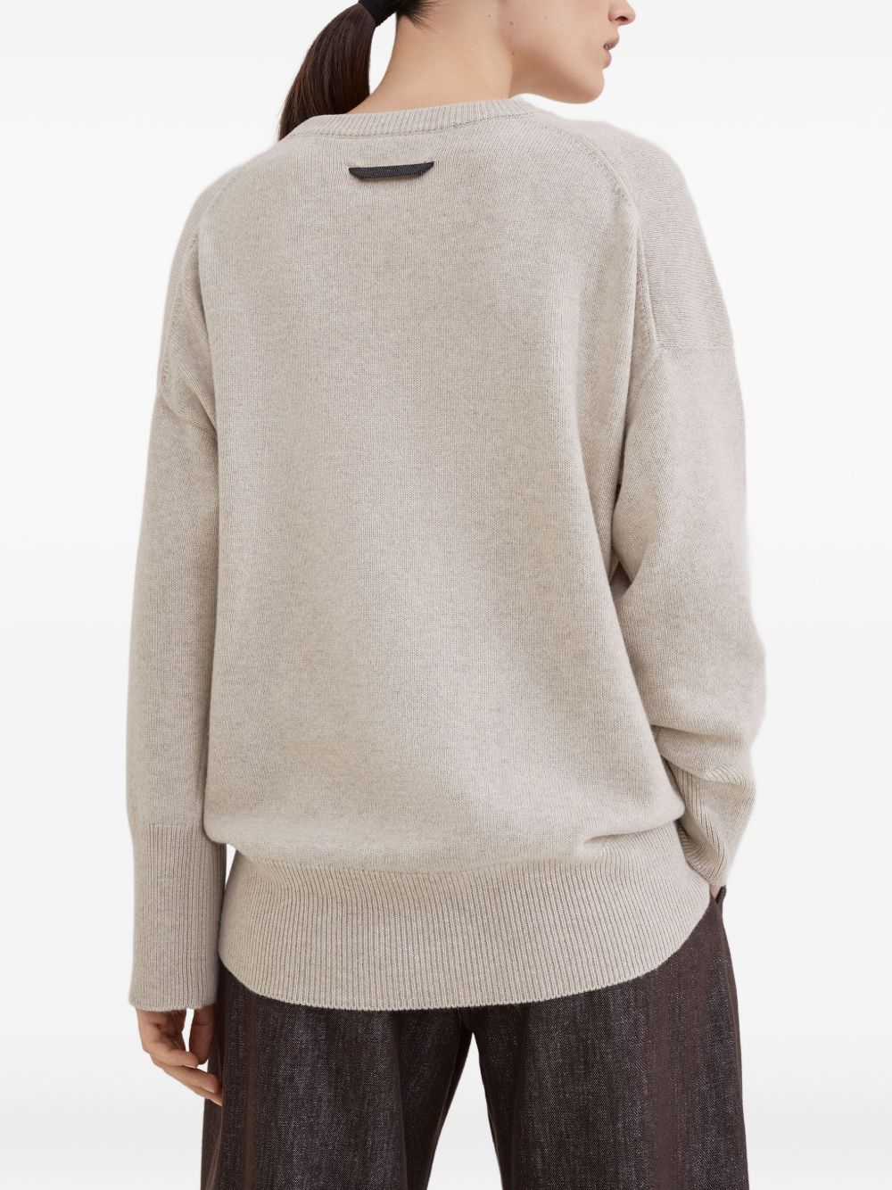 Brunello Cucinelli Cashmere High Neck Sweater Beige Beige