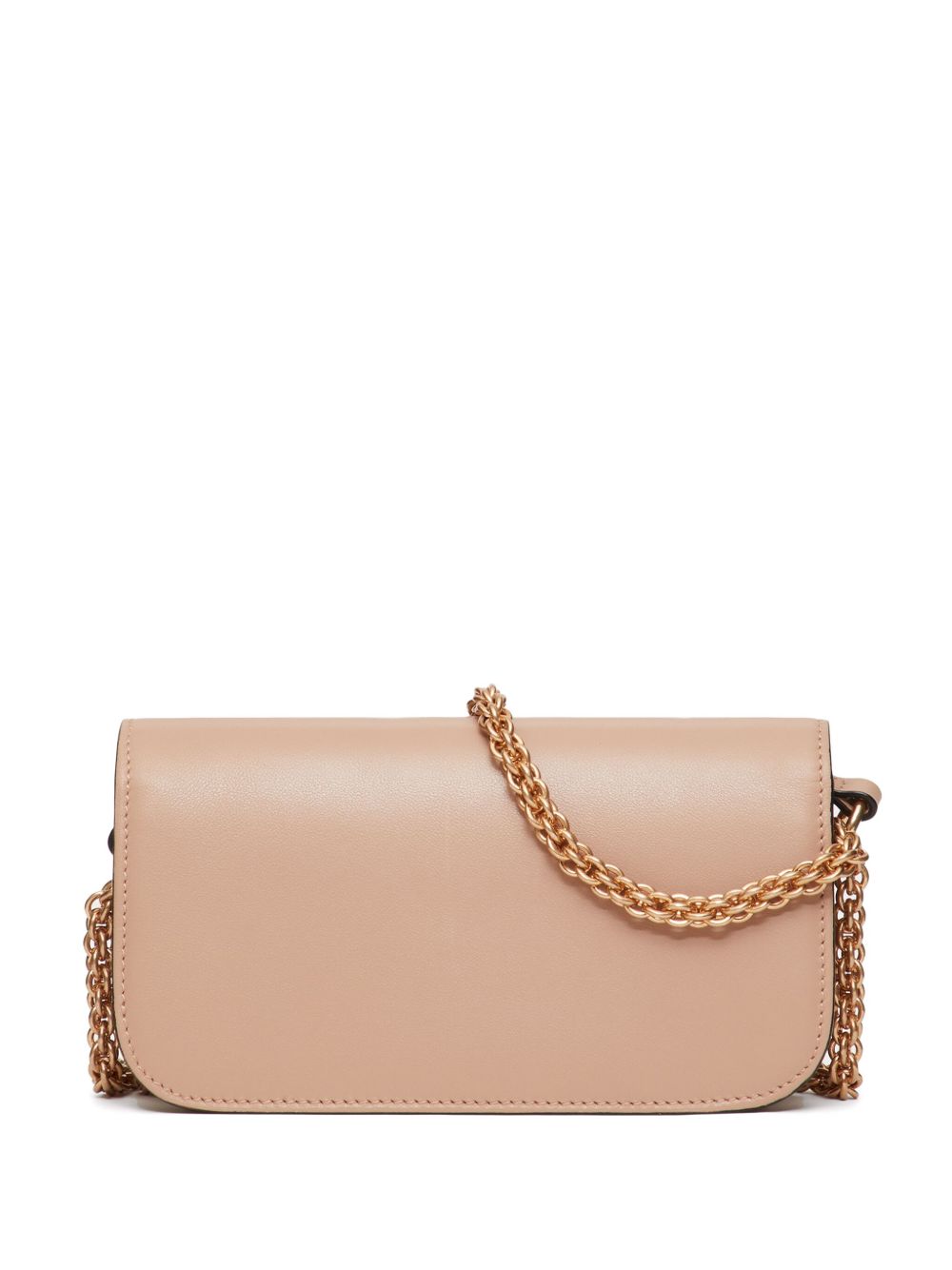 Valentino Garavani VLogo Signature Locò Crystal-Embellished Lambskin Shoulder Bag Powder