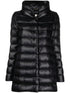 Herno Quilted Down Midi Jacket Black