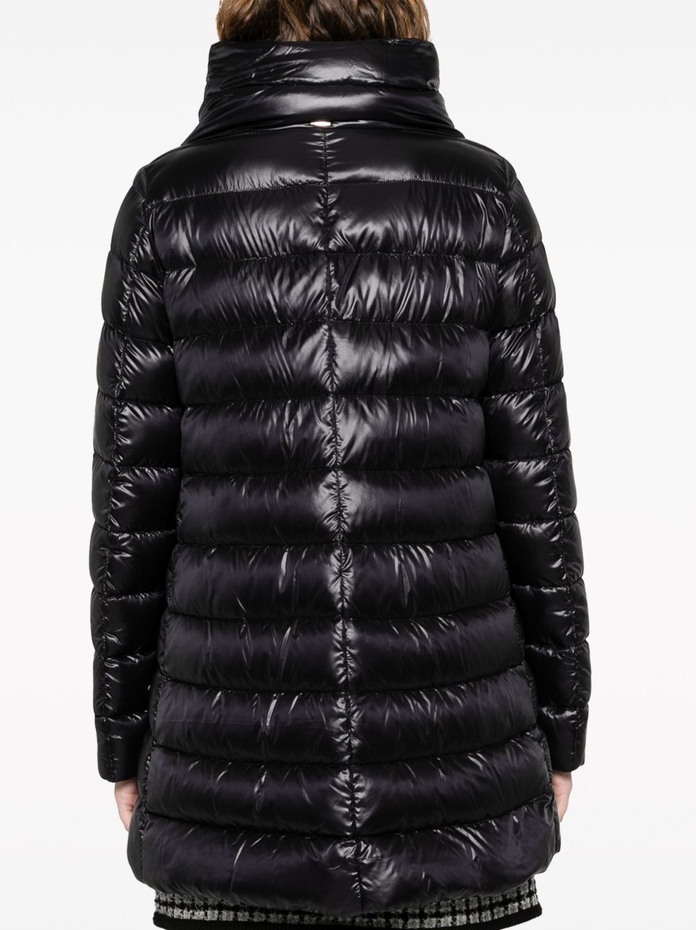 Herno Quilted Down Midi Jacket Black