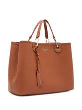 Emporio Armani MyEA Medium Brown Leather Shopper Bag Leather Brown