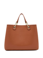 Emporio Armani MyEA Medium Brown Leather Shopper Bag Leather Brown