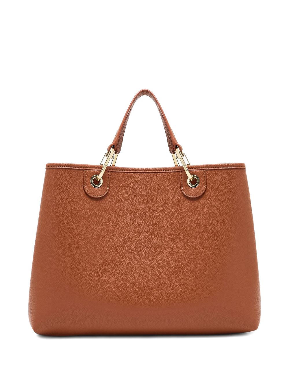Emporio Armani MyEA Medium Brown Leather Shopper Bag Leather Brown