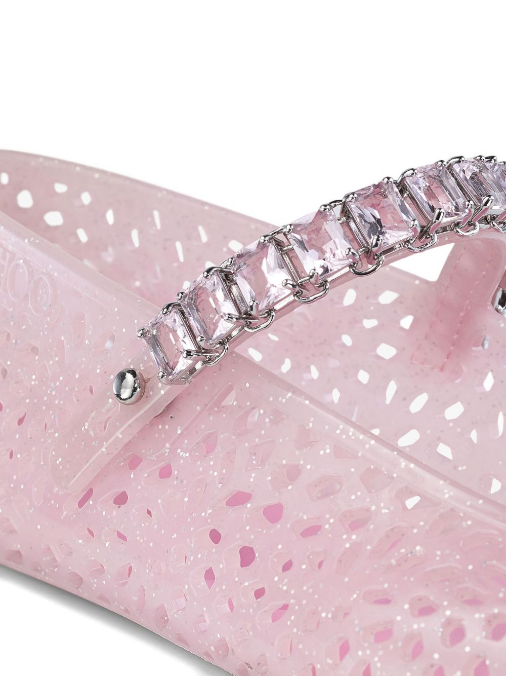 Jimmy Choo Jelly Glittered Flat Ballets Pink