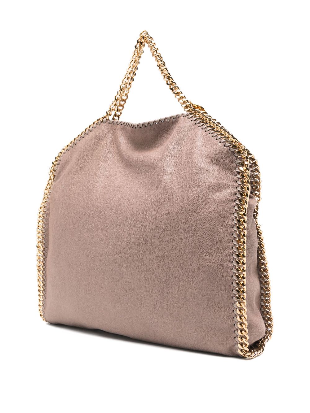 Stella McCartney Falabella Chain-Trimmed Suede-Effect Tote Bag Beige