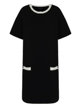 Emporio Armani Ribbed Short-Sleeved Mini Dress Black Black