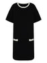 Emporio Armani Ribbed Short-Sleeved Mini Dress Black Black