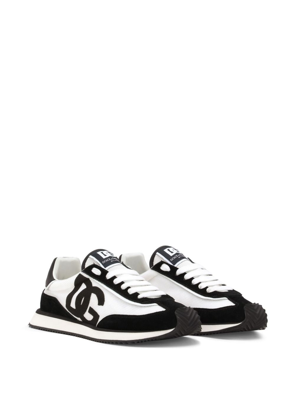 Dolce & Gabbana DG Cushion Suede Leather Panelled Sneakers Black