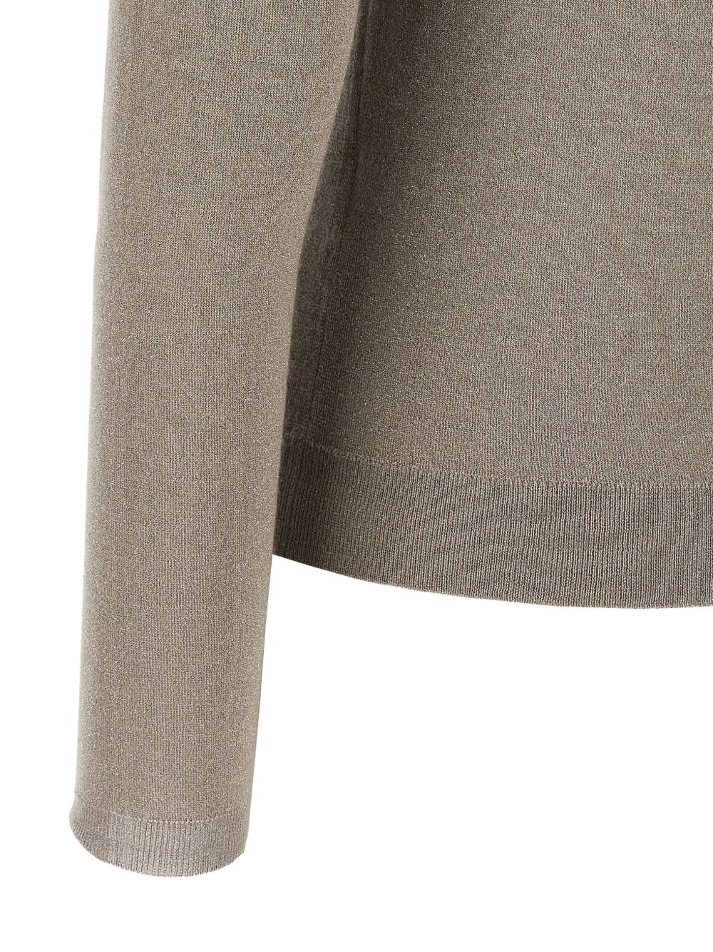 Brunello Cucinelli Cashmere-Silk Ribbed Turtleneck Sweater Dove Grey