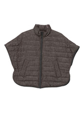 Brunello Cucinelli Quilted Down Zip-Front Short-Sleeve Jacket Brown