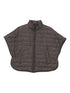 Brunello Cucinelli Quilted Down Zip-Front Short-Sleeve Jacket Brown