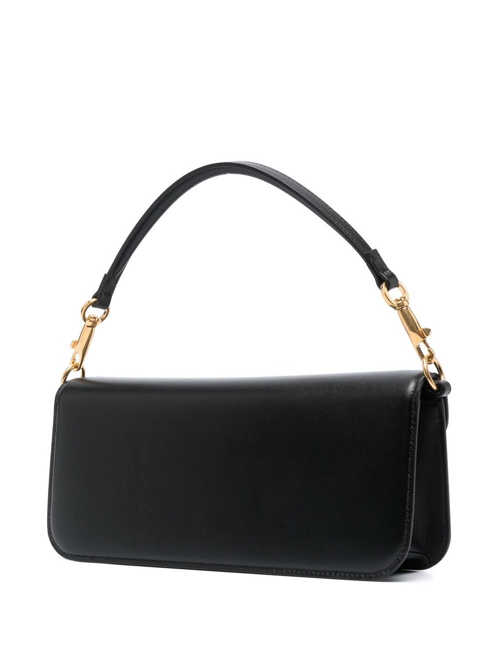 Valentino Garavani Locò Chain Lambskin Shoulder Bag Black