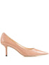 Jimmy Choo Love 65 Patent Leather Pointed-Toe Pumps in Powder Powder