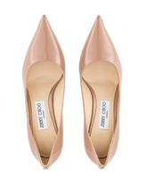 Jimmy Choo Love 65 Patent Leather Pointed-Toe Pumps in Powder Powder