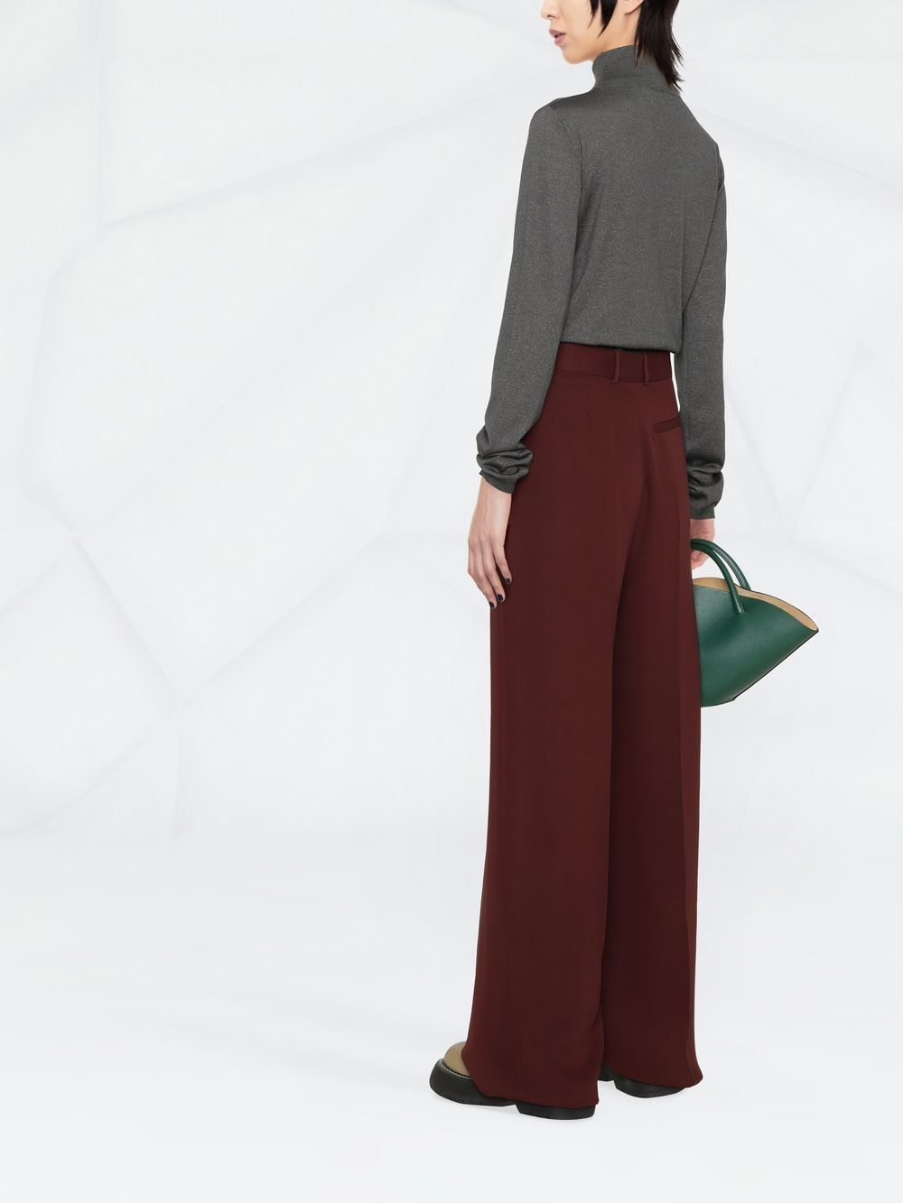 Brunello Cucinelli Roll-Neck Cashmere-Silk Sweater Grey