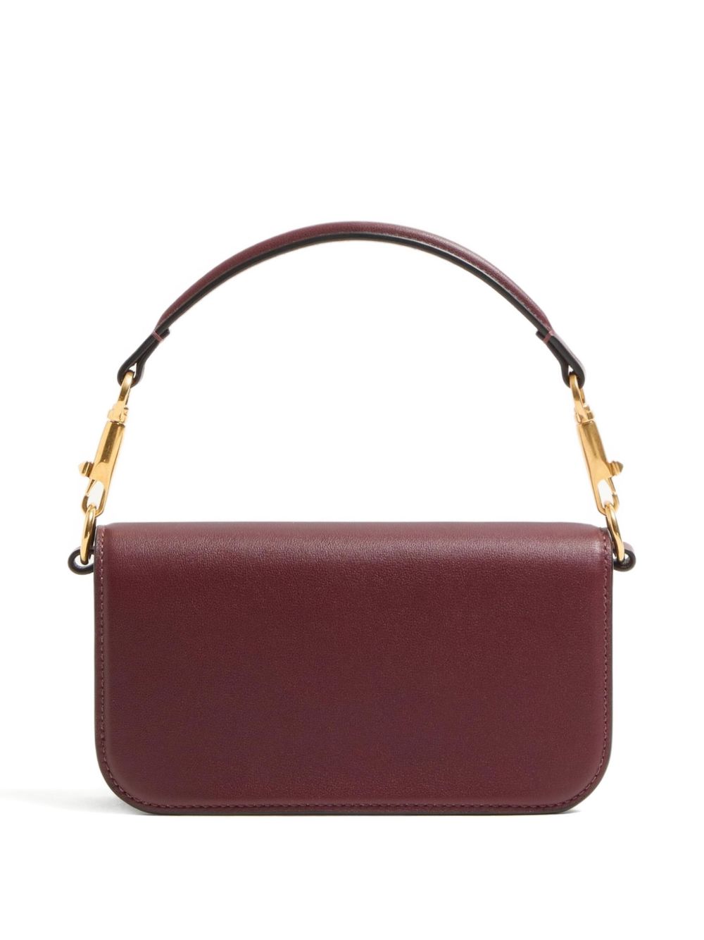 Valentino Garavani Locò Small Calfskin Shoulder Bag with Jewel Logo Bordeaux