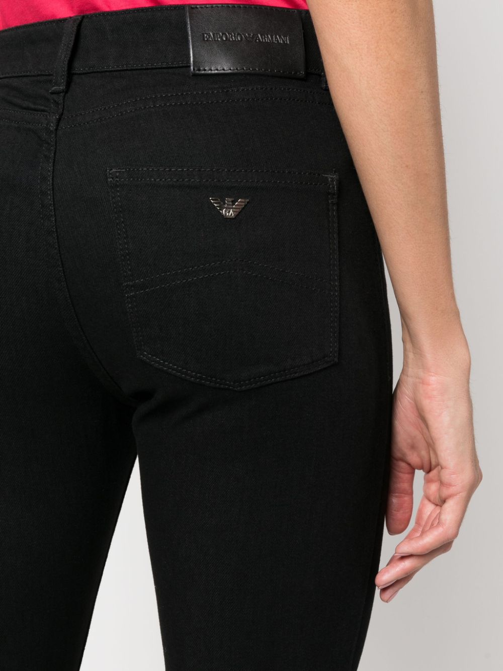 Emporio Armani Slim-Fit Stretch-Cotton Skinny Jeans Black Black