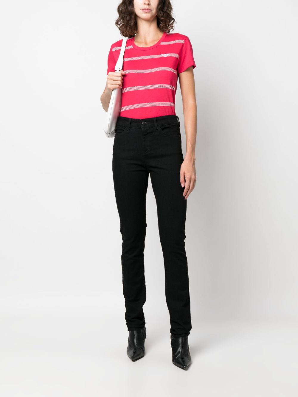 Emporio Armani Slim-Fit Stretch-Cotton Skinny Jeans Black Black