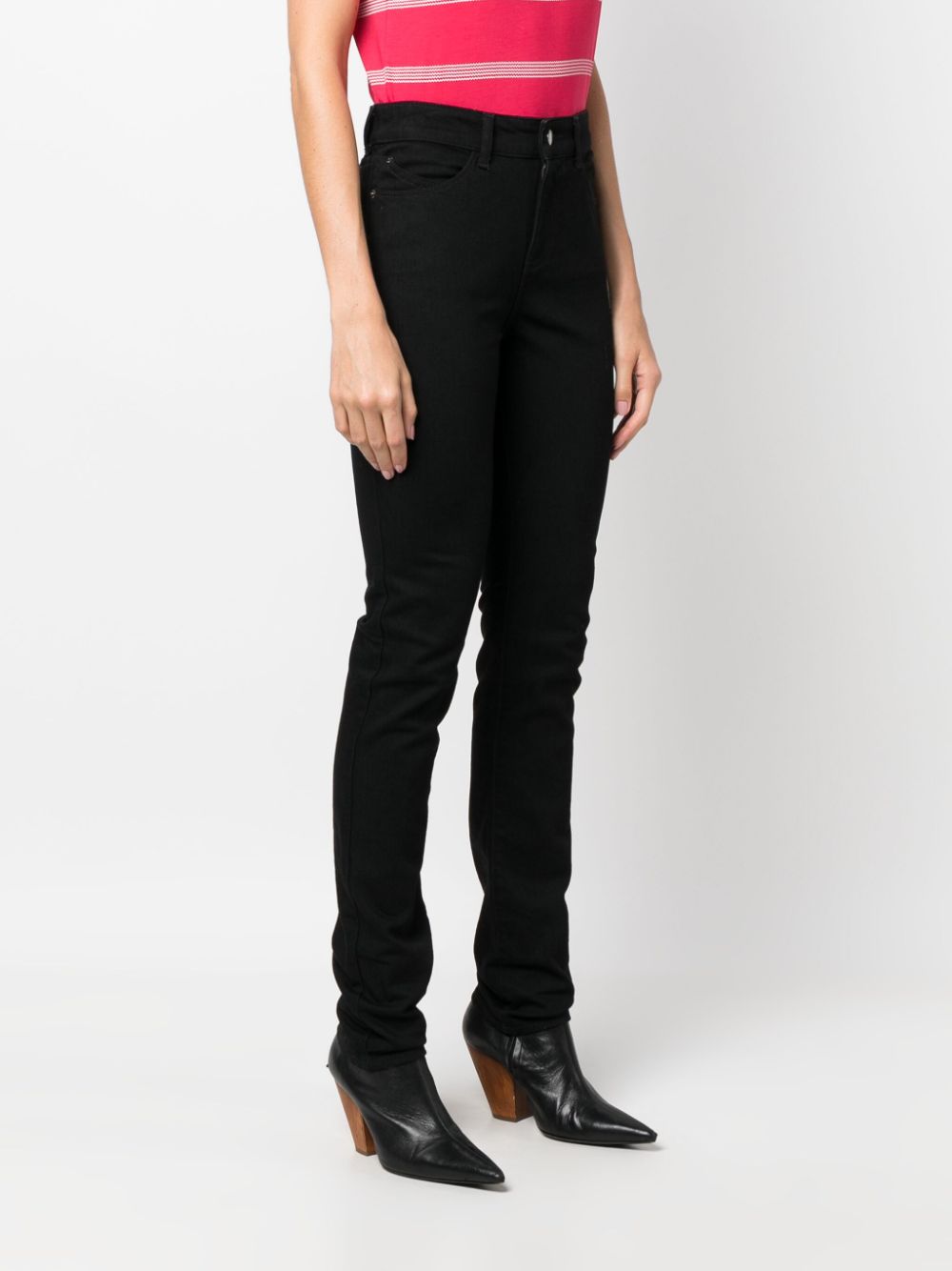 Emporio Armani Slim-Fit Stretch-Cotton Skinny Jeans Black Black
