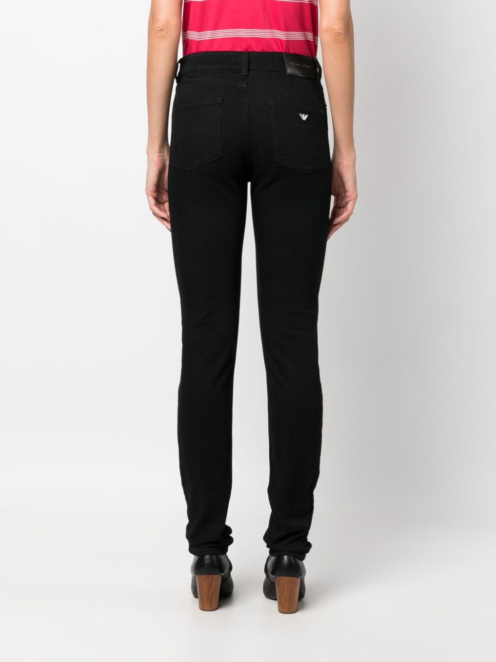 Emporio Armani Slim-Fit Stretch-Cotton Skinny Jeans Black Black