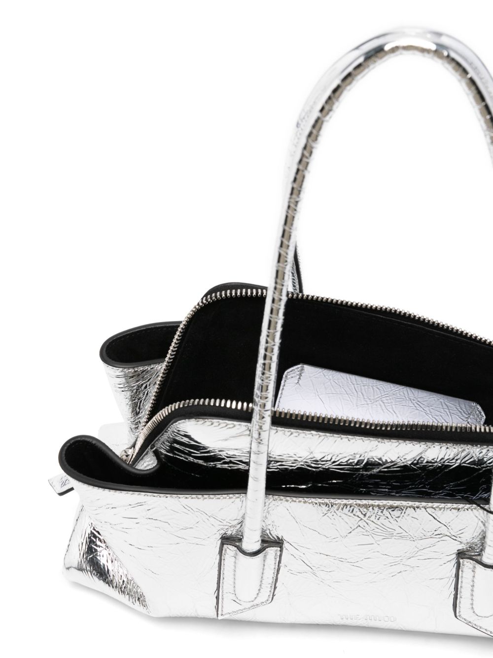 The Attico La Passeggiata Small Shoulder Bag Silver Silver