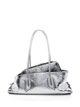 The Attico La Passeggiata Small Shoulder Bag Silver Silver