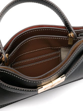 Tory Burch Lee Radziwill Small Calf Leather Handbag Black