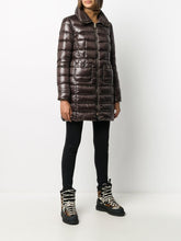 Herno Quilted Goose Down Midi Jacket Brown brown