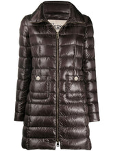 Herno Quilted Goose Down Midi Jacket Brown brown