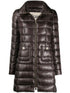 Herno Quilted Goose Down Midi Jacket Brown brown