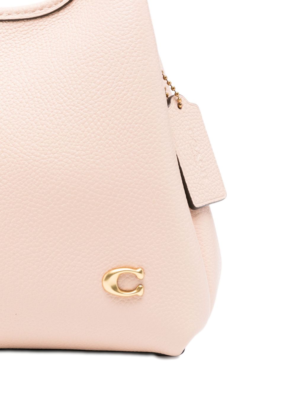 Coach Leather Structured Crossbody Handbag Beige