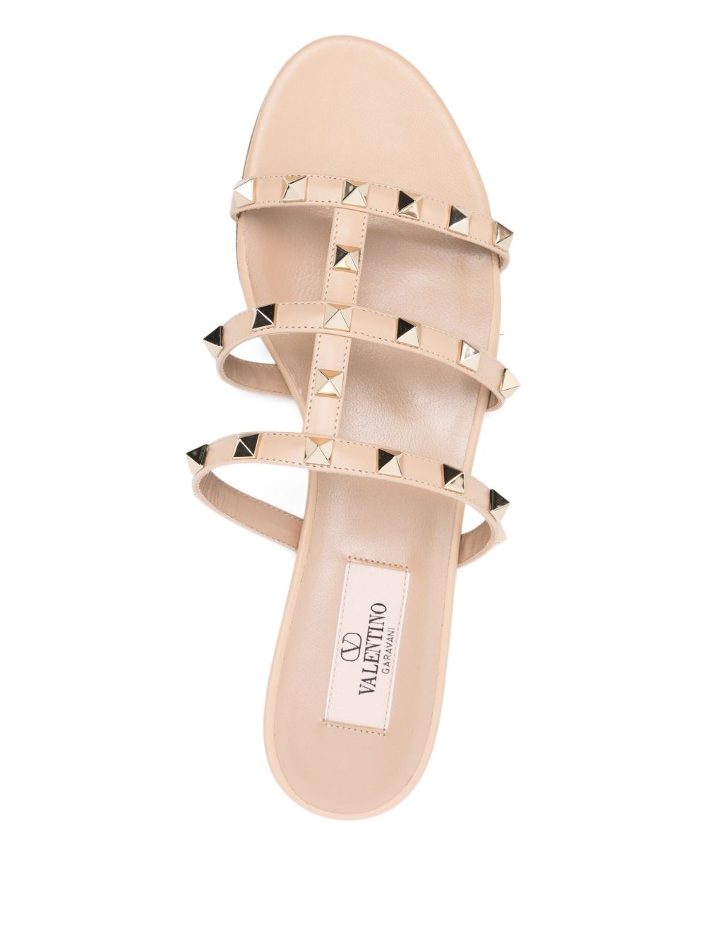 Valentino Garavani Rockstud Three-Strap Fuchsia Silk and Nylon Sandals fuchsia