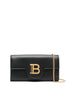 Balmain B-Buzz Lambskin Wallet on Chain Black Black