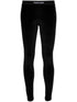 Tom Ford Velvet Logo-Waistband Stretch Leggings Black