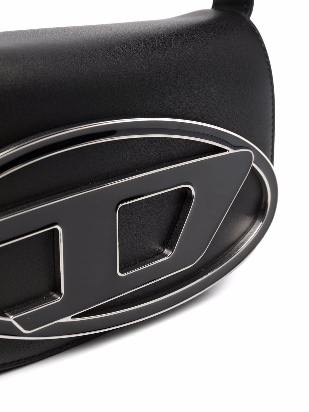 Diesel 1DR Calf Leather Shoulder Bag Black