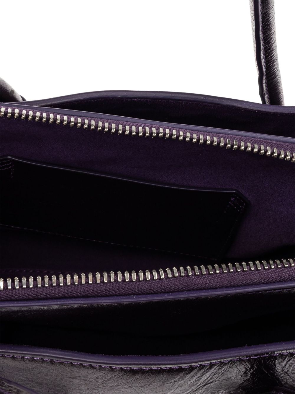 The Attico La Passeggiata Silk & Nylon Small Shoulder Bag Purple