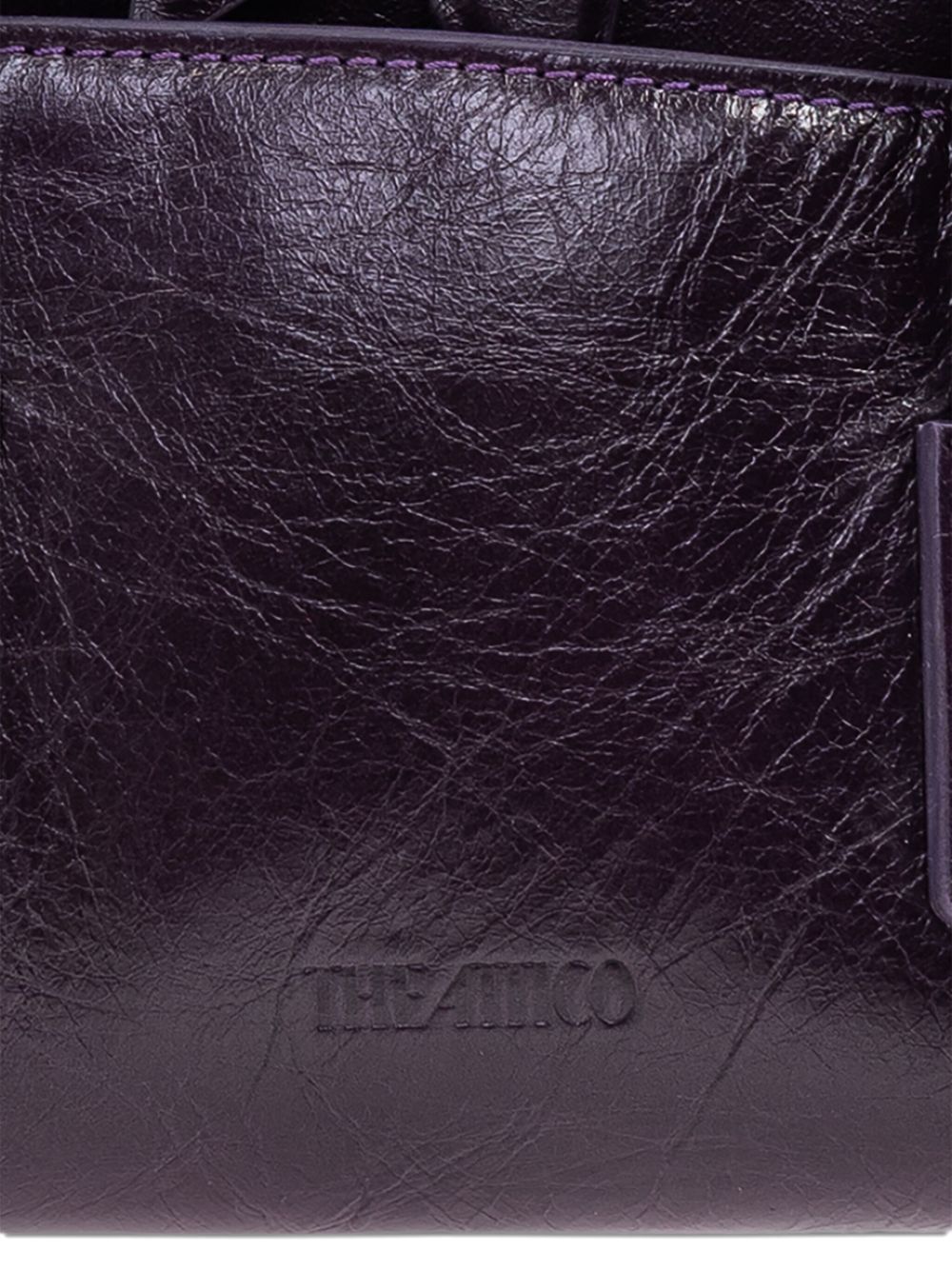 The Attico La Passeggiata Silk & Nylon Small Shoulder Bag Purple