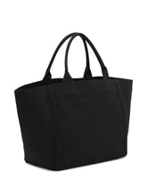Ganni Large Organic Cotton-Blend Shopper Bag Black
