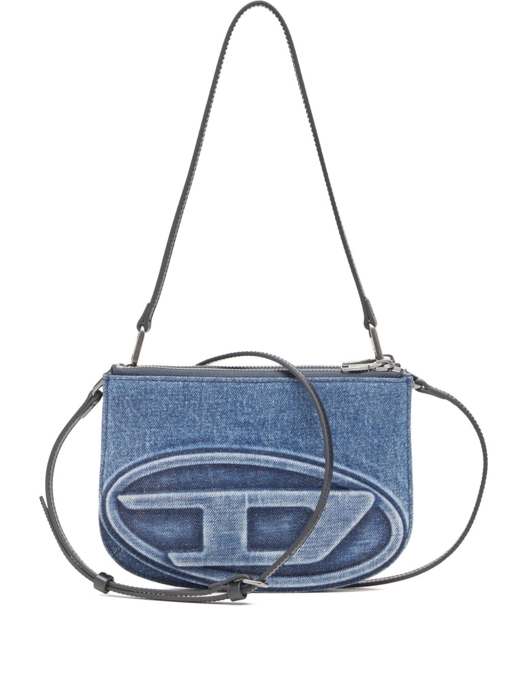 Diesel 1DR Twin Denim Shoulder Bag Clear Blue