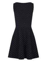 Emporio Armani Dotted Silk-Blend A-Line Short Dress Blue