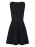 Emporio Armani Dotted Silk-Blend A-Line Short Dress Blue
