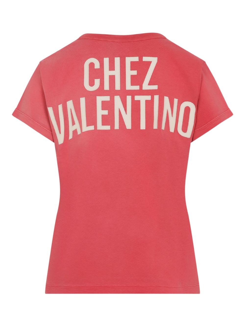Valentino Light Printed Cotton T-Shirt Red