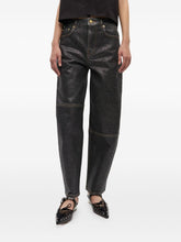 Ganni Wide-Leg Organic Cotton Denim Jeans Black