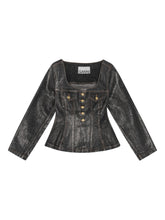 Ganni Silk and Nylon Fitted Blazer in Black Black