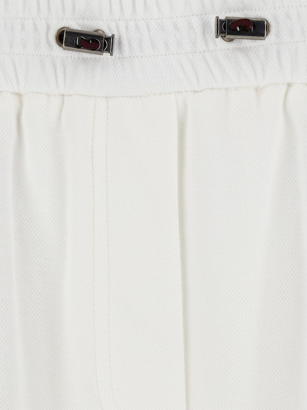 Brunello Cucinelli Elasticated Waistband Cotton Trousers White